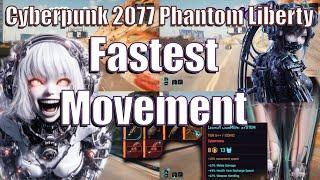 What is the Fastest Movement Speed in Cyberpunk 2077 Phantom Liberty - Dash Jump Test