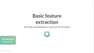 Python Tutorial: Basic feature extraction