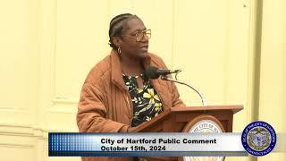 City of Hartford Public Comment October 15th, 2024 Live Stream