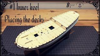 USS Providence #1 Inner keel, placing the decks