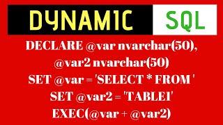 Dynamic SQL with Parameters