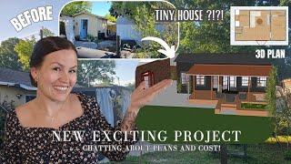 Adding an addition to our small house !  DIY Tiny house / she-shed building plans!