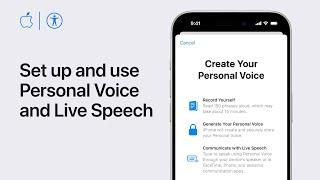 How to set up and use Personal Voice and Live Speech on iPhone and iPad | Apple Support