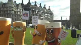 Mr Pinty (and friends) march on Westminster for Axe the Beer Tax