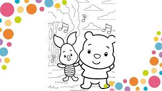 Kawaii Winnie the Pooh Coloring Adventure!