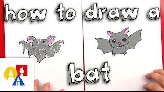 How To Draw A Cartoon Bat