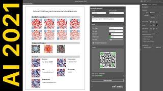 Create QR codes in Adobe Illustrator with the Softmatic QR Designer - branded vanity QR with logo