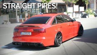 600HP STRAIGHT PIPE Audi A6 3.0 TFSI - SOUND!