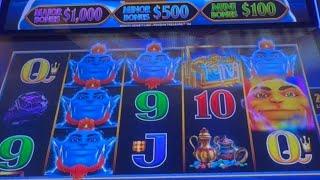 New machine!! Mighty Genie $5 bet. Few bonus 