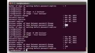 Using the chage command to manage password settings on Linux