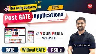 Get all updates on Post GATE 2025 Applications on YourPedia website | GATE, without GATE, PSU