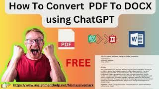 How To Convert  PDF To DOCX using ChatGPT : MassiveMark Playground