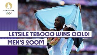 Letsile Tebogo  Men's 200m Olympic champion!  | #Paris2024 Highlights