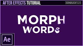 After Effects Tutorial: MORPH WORDS Into Other Words -  Motion Graphics Transition