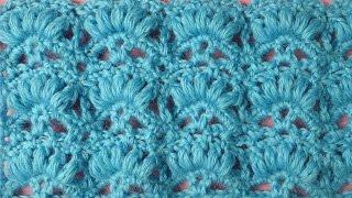 Узор крючком с пышными столбиками   Crochet pattern   69