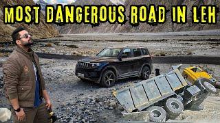 Took Mahindra Scorpio N to the Most Dangerous Route in Ladakh | Nubra to Pangong Lake | Leh Ep 8