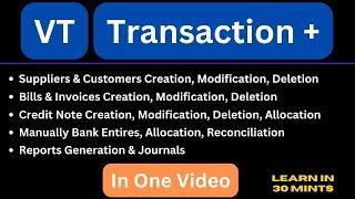 VT Transaction in one video | VT Software full tutorial | VT Transaction tutorial #vtsoftware