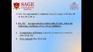 Lecture on Agreement (Part-I) by Dr.Seema Rathi