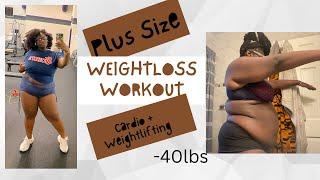 Weightloss Gym Workout Full body + weightlifting  Plus Size Weightloss Journey| KrissySpeaks