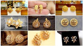 Gold Studs Design, Sone Ke Bute, Light Weight Gold Earrings Design, Latest Gold Earrings.