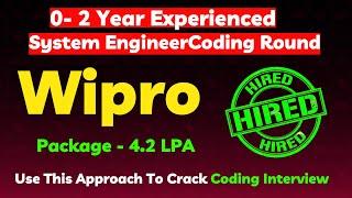 Wipro coding interview | Use This Wipro Coding Interview Strategy To Crack The Next One