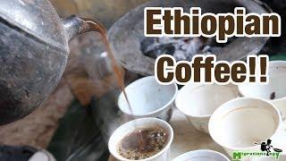 Drinking Ethiopian Coffee in Addis Ababa