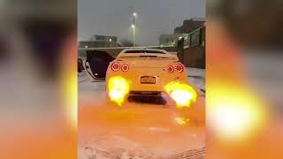 Nissan GTR Flames Compilation Drift. Exhaust. Звук выхлопа, огонь из труб. Ниссан гтр. #GTR35