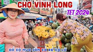 KÝ ỨC CHỢ VĨNH LONG Ngày Cuối Tết 2024 - XẢ LỖ XẢ RẺ, NGẬP TRÀN NGƯỜI ĐI MUA SẮM TẾT | KPVL