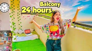 Living in my Balcony for 24 Hours!!