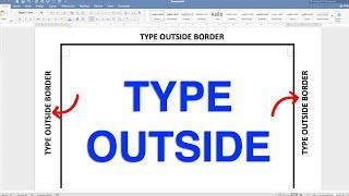 How To Add Text Outside Border In Word