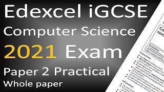 Edexcel iGCSE Computer Science 2021 Paper 2