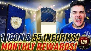 FUT CHAMPIONS TOP 100 MONTHLY & WEEKLY REWARDS! ICON & 44 INFORMS!!