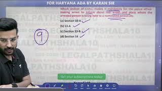 Haryana ADA Important Questions | Karan Sangwan Sir | Legal Pathshala