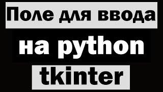 Текстовое поле для ввода Entry в tkinter python (питон) | Уроки по tkinter №4