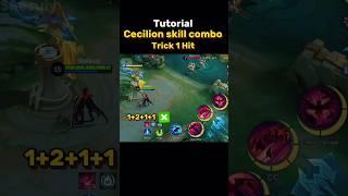 Trick 1 hit Cecilion skill combo tutorial @Shesuiy #mlbb #mobilelegends