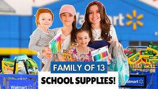 BACK TO SCHOOL SUPPLIES SHOPPING WITH 8 KIDS WALMART 2024