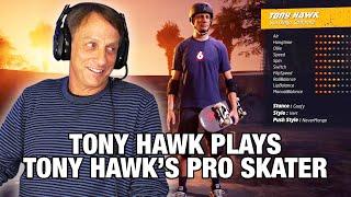 Is Tony Hawk Actually Good At His Own Game?? | Tony Hawk Plays Tony Hawk's Pro Skater 1+2