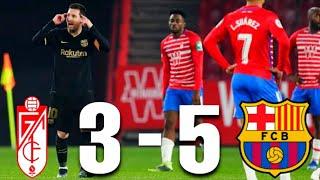 Granada vs Barcelona 3-5  All goal highlights & English commentary!! 2021 HD