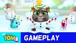 Smash a Snowman in My Talking Tom 2! NEW UPDATE (Gameplay)