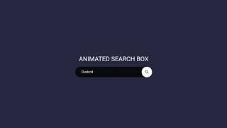 [Trailer] Animated Search Box | HTML & CSS