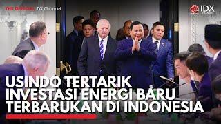 Usindo Tertarik Investasi Energi Baru Terbarukan di Indonesia | IDX CHANNEL