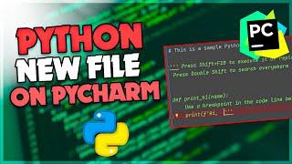 How to create a Python new file On Pycharm | F HOQUE |