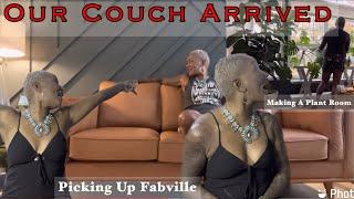 Picking Up Fabville || Our New Couch Arrived Feat: Artisan Sofa by Valencia Theater Seating