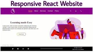 Complete Responsive Single page application Website using REACT.