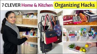 7 CLEVER Home & Kitchen Organization Ideas | Small Space Organizing | Add More Storage In Small Home