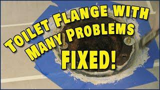 Toilet Flange with Many Problems - FIXED!  - The Meticulous Hack