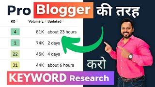 Pro Blogger Keyword Research Technique | Keyword Research for Blogger 2023