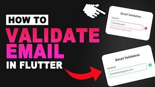 Flutter Tutorial |  Email Validate with RegExp ,  Flutter Email Validation, Flutter Validation