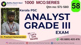 KERALA PSC  ANALAYST GRADE III EXAM 1000 MCQ Series: 58