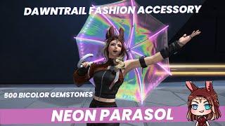FFXIV Dawntrail: Neon Parasol Fashion Accessory Showcase & Info (ZONE SPOILERS)